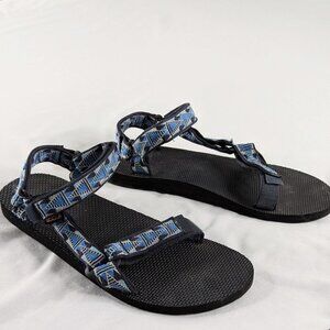 Teva Blue Black Woven Adjustable Universal Sandals